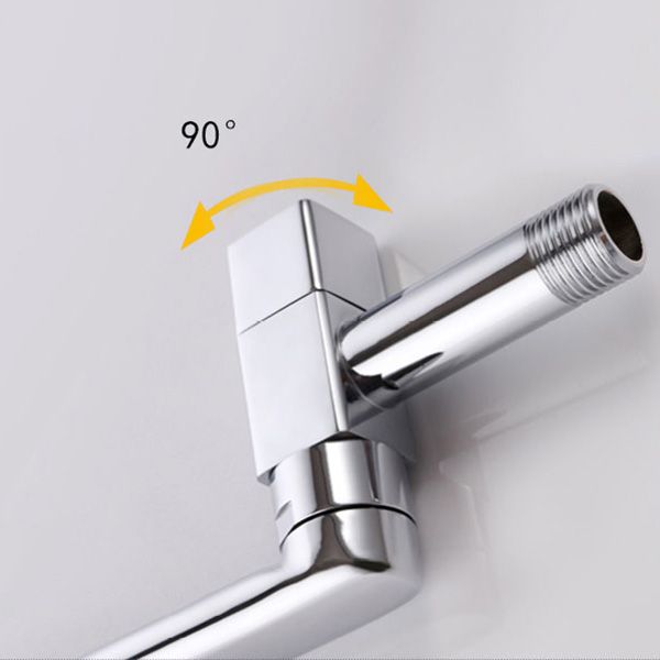 Contemporary Wall Mounted Bathroom Faucet Knob Handle Low Arc Rotatable Solid Brass Faucet Clearhalo 'Bathroom Remodel & Bathroom Fixtures' 'Bathroom Sink Faucets' 'Bathroom Sinks & Faucet Components' 'bathroom_sink_faucets' 'Home Improvement' 'home_improvement' 'home_improvement_bathroom_sink_faucets' 1200x1200_84709a42-47b2-402d-ade3-b96c036593af