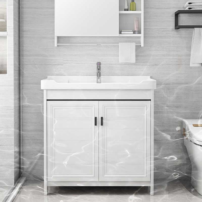 Modern Bathroom Sink Vanity Freestanding Single-Sink Bathroom Vanity Set Clearhalo 'Bathroom Remodel & Bathroom Fixtures' 'Bathroom Vanities' 'bathroom_vanities' 'Home Improvement' 'home_improvement' 'home_improvement_bathroom_vanities' 1200x1200_848377c0-0847-41b6-a8ff-85419b379a85