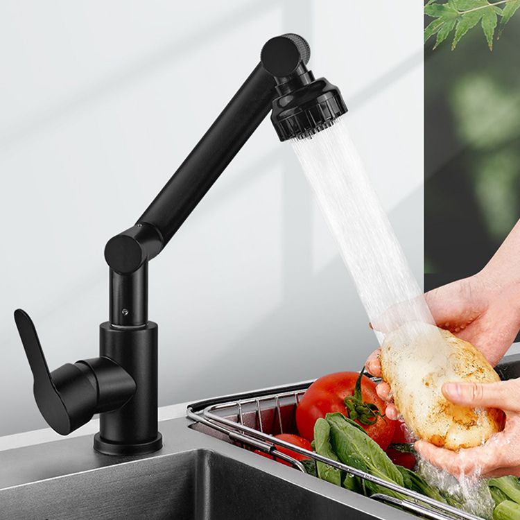Modern Rotatable Single Lever Switch Kitchen Faucet Low Profile Faucet Clearhalo 'Home Improvement' 'home_improvement' 'home_improvement_kitchen_faucets' 'Kitchen Faucets' 'Kitchen Remodel & Kitchen Fixtures' 'Kitchen Sinks & Faucet Components' 'kitchen_faucets' 1200x1200_8485807c-653c-4709-a4d5-2acb542694d7