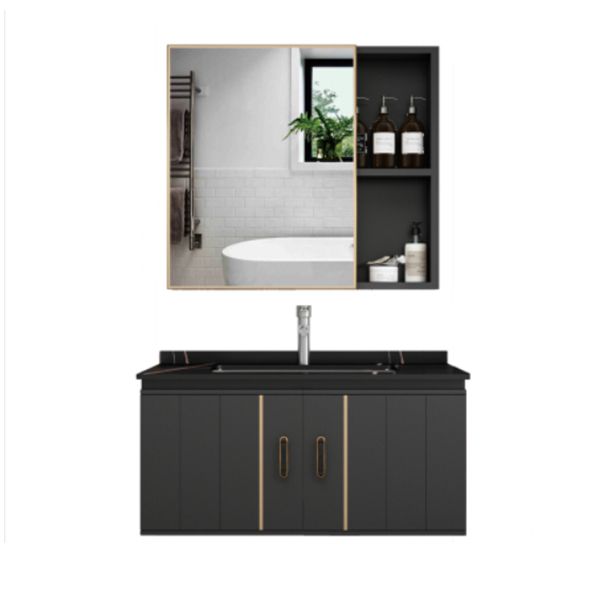 Modern Wall Mount Bathroom Vanity Set Faucet Included Bathroom Vanity Clearhalo 'Bathroom Remodel & Bathroom Fixtures' 'Bathroom Vanities' 'bathroom_vanities' 'Home Improvement' 'home_improvement' 'home_improvement_bathroom_vanities' 1200x1200_848a0064-8b4c-4295-865d-181a1edf6a16