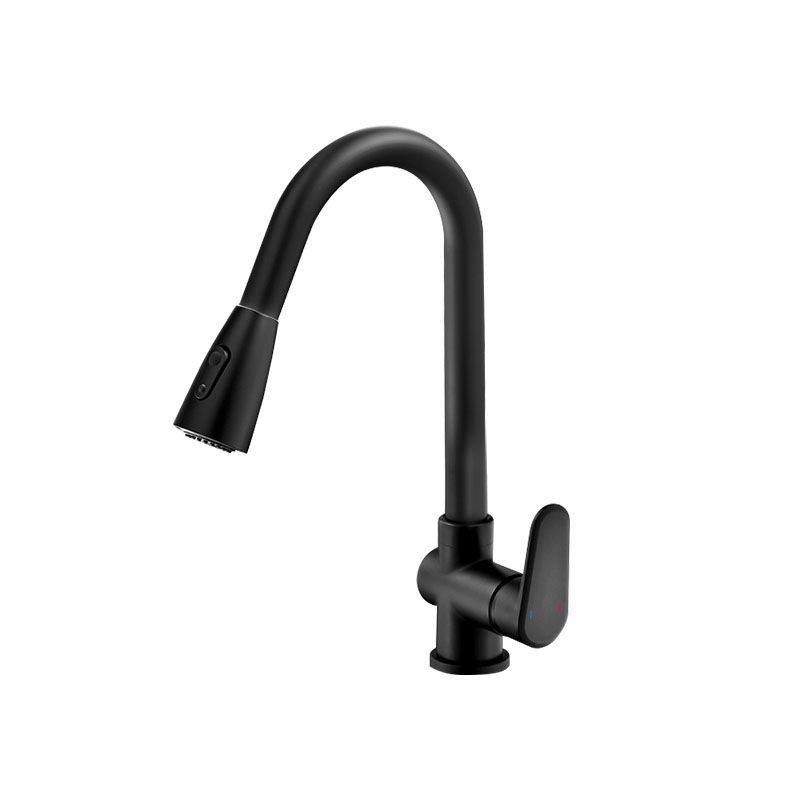 Gooseneck Kitchen Bar Faucet Swivel Spout No Sensor Bar Faucet with Pull down Sprayer Clearhalo 'Home Improvement' 'home_improvement' 'home_improvement_kitchen_faucets' 'Kitchen Faucets' 'Kitchen Remodel & Kitchen Fixtures' 'Kitchen Sinks & Faucet Components' 'kitchen_faucets' 1200x1200_84a977d1-6255-43c9-b3d9-822744477ee8