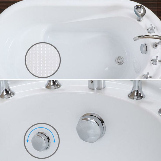 Stand Alone Acrylic Bathtub Modern Oval Left-Hand Drain Bath Tub Clearhalo 'Bathroom Remodel & Bathroom Fixtures' 'Bathtubs' 'Home Improvement' 'home_improvement' 'home_improvement_bathtubs' 'Showers & Bathtubs' 1200x1200_84d696dd-7cb4-4093-8d35-81c74b7c51d3