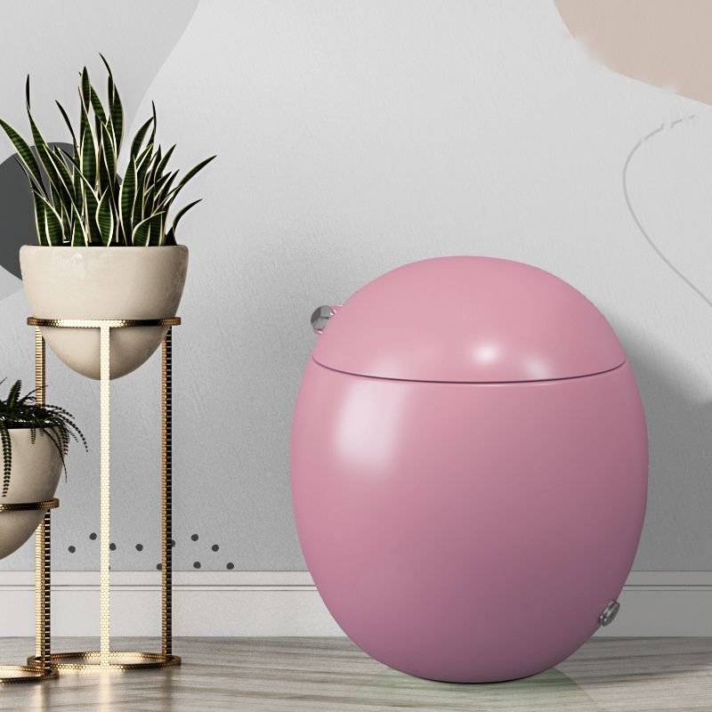 Round Smart Toilet Stain Resistant Floor Mount Bidet with Heated Seat Clearhalo 'Bathroom Remodel & Bathroom Fixtures' 'Bidets' 'Home Improvement' 'home_improvement' 'home_improvement_bidets' 'Toilets & Bidets' 1200x1200_84e4108c-a50a-4a61-833a-8fcee8f2be54