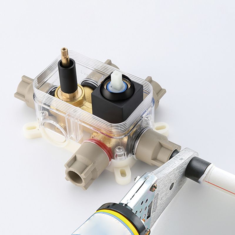 Modern Shower Set Brass Square Temperature Control Shower System Clearhalo 'Bathroom Remodel & Bathroom Fixtures' 'Home Improvement' 'home_improvement' 'home_improvement_shower_faucets' 'Shower Faucets & Systems' 'shower_faucets' 'Showers & Bathtubs Plumbing' 'Showers & Bathtubs' 1200x1200_84e57c85-d5ff-4fd5-b368-e62174a0fa69