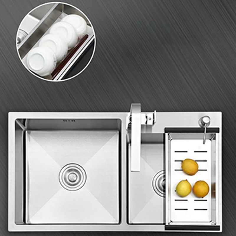 Modern Style Kitchen Sink Stainless Steel Drop-In Kitchen Sink with Drain Assembly Clearhalo 'Home Improvement' 'home_improvement' 'home_improvement_kitchen_sinks' 'Kitchen Remodel & Kitchen Fixtures' 'Kitchen Sinks & Faucet Components' 'Kitchen Sinks' 'kitchen_sinks' 1200x1200_84e59a44-a78b-4f90-bd45-69954bd6ed15