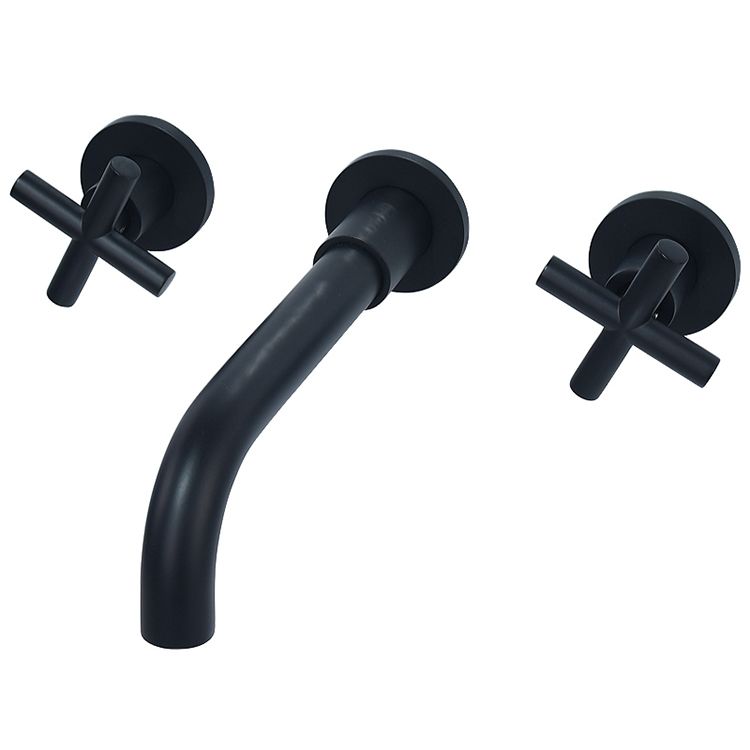 Traditioal Brass Roman Tub Faucet with 2 Cross Handles Tub Faucet Clearhalo 'Bathroom Remodel & Bathroom Fixtures' 'Bathroom Sink Faucets' 'Bathroom Sinks & Faucet Components' 'bathroom_sink_faucets' 'Home Improvement' 'home_improvement' 'home_improvement_bathroom_sink_faucets' 1200x1200_84e5fc72-7b0f-4896-9315-79adfd42b724