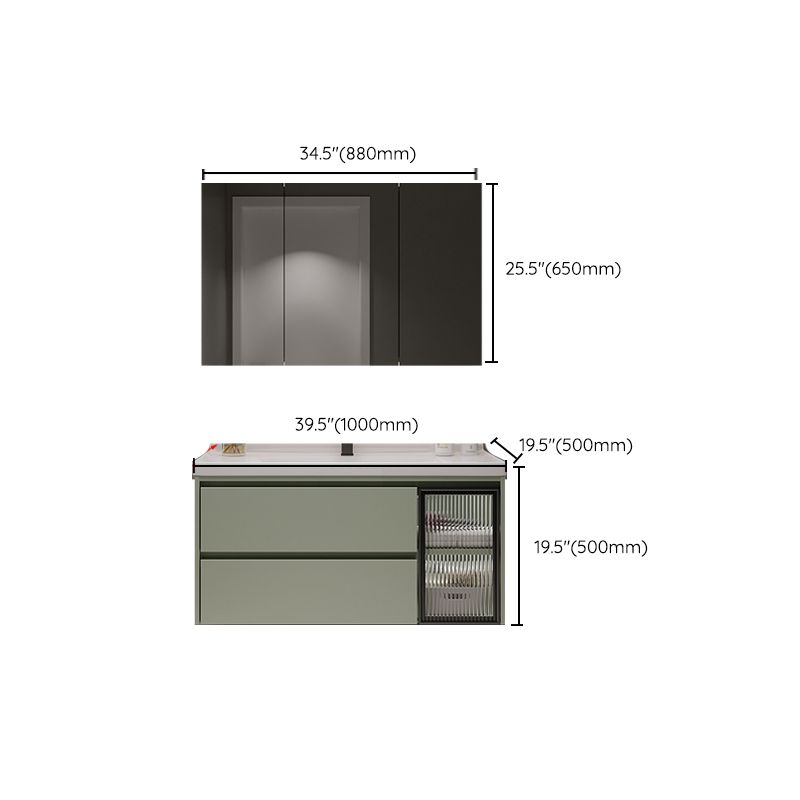 Contemporary Vanity Sink Wall-Mounted Bathroom Vanity Cabinet with Drawers Clearhalo 'Bathroom Remodel & Bathroom Fixtures' 'Bathroom Vanities' 'bathroom_vanities' 'Home Improvement' 'home_improvement' 'home_improvement_bathroom_vanities' 1200x1200_85052e1c-3667-4379-9bb0-98a0c1ca8588
