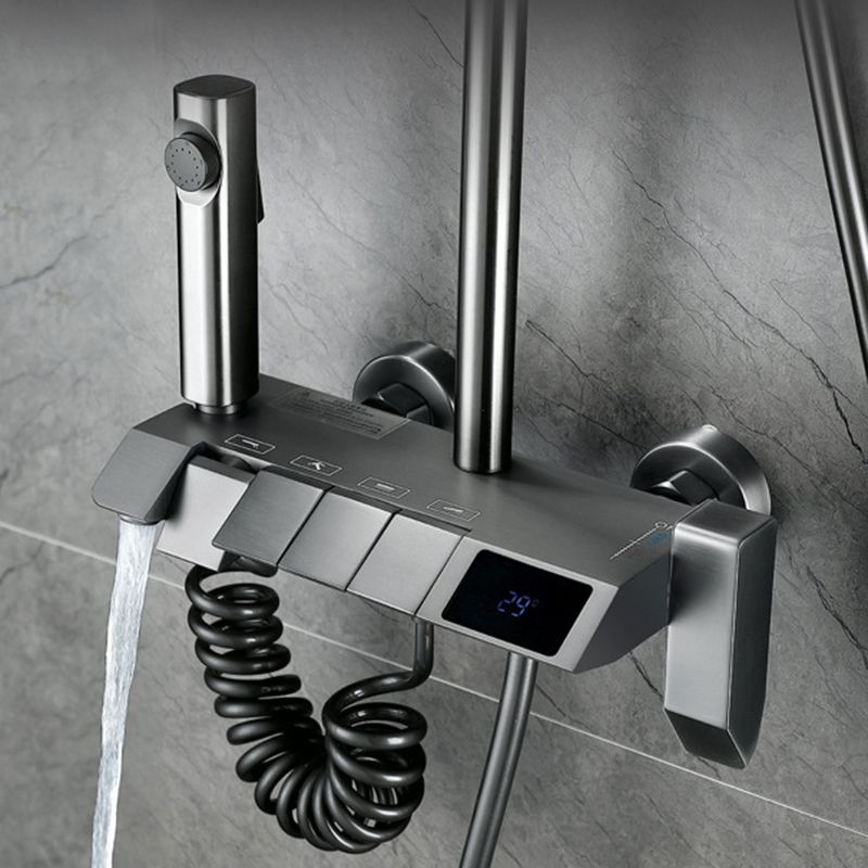 Wall Mounted Modern Square Metal Shower Brass Shower Head Shower Faucet Clearhalo 'Bathroom Remodel & Bathroom Fixtures' 'Home Improvement' 'home_improvement' 'home_improvement_shower_faucets' 'Shower Faucets & Systems' 'shower_faucets' 'Showers & Bathtubs Plumbing' 'Showers & Bathtubs' 1200x1200_850b61c6-1c59-4e93-b54d-41168d0e05da