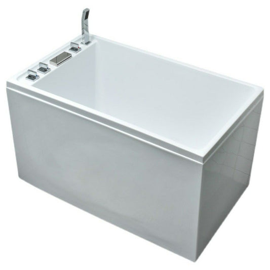 Acrylic Modern Bath Freestanding Soaking White Rectangular Bathtub Clearhalo 'Bathroom Remodel & Bathroom Fixtures' 'Bathtubs' 'Home Improvement' 'home_improvement' 'home_improvement_bathtubs' 'Showers & Bathtubs' 1200x1200_852b35a1-1e17-4661-ba0a-81e67ca62936