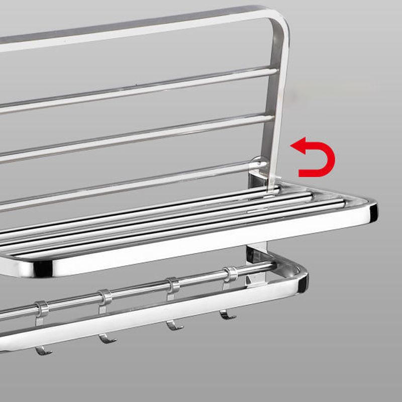 Modern Bath Hardware Set Paper Holder Bath Shelf Silver Bathroom Accessory Kit Clearhalo 'Bathroom Hardware Sets' 'Bathroom Hardware' 'Bathroom Remodel & Bathroom Fixtures' 'bathroom_hardware_sets' 'Home Improvement' 'home_improvement' 'home_improvement_bathroom_hardware_sets' 1200x1200_852c7ce2-0cc5-4b49-ba59-51fa40d953ee