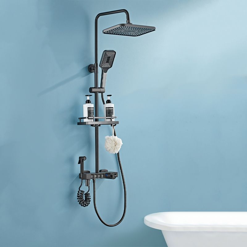 Modern Shower System Wall Mounted Spot Resist Shower System with Hand Shower Clearhalo 'Bathroom Remodel & Bathroom Fixtures' 'Home Improvement' 'home_improvement' 'home_improvement_shower_faucets' 'Shower Faucets & Systems' 'shower_faucets' 'Showers & Bathtubs Plumbing' 'Showers & Bathtubs' 1200x1200_8533ffac-629c-47c0-a72f-847e25185c8f