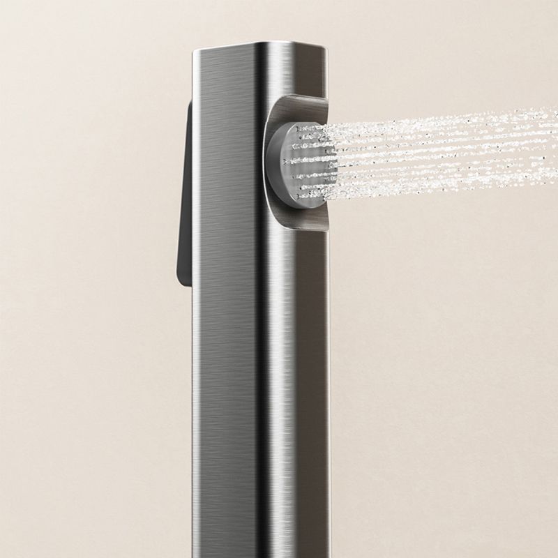 Modern Shower System Rectangle Handle Knob Wall Mounted Copper Shower System Clearhalo 'Bathroom Remodel & Bathroom Fixtures' 'Home Improvement' 'home_improvement' 'home_improvement_shower_faucets' 'Shower Faucets & Systems' 'shower_faucets' 'Showers & Bathtubs Plumbing' 'Showers & Bathtubs' 1200x1200_8565b0ec-26f6-4c04-8002-db3e691c4e1a