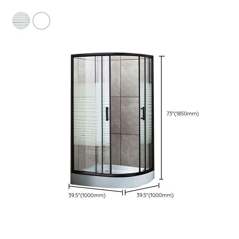 Contemporary Shower Stall Semicircle Metal Framed Shower Stall Clearhalo 'Bathroom Remodel & Bathroom Fixtures' 'Home Improvement' 'home_improvement' 'home_improvement_shower_stalls_enclosures' 'Shower Stalls & Enclosures' 'shower_stalls_enclosures' 'Showers & Bathtubs' 1200x1200_856db8ff-ad6e-4bac-9ad9-b8894e46c343