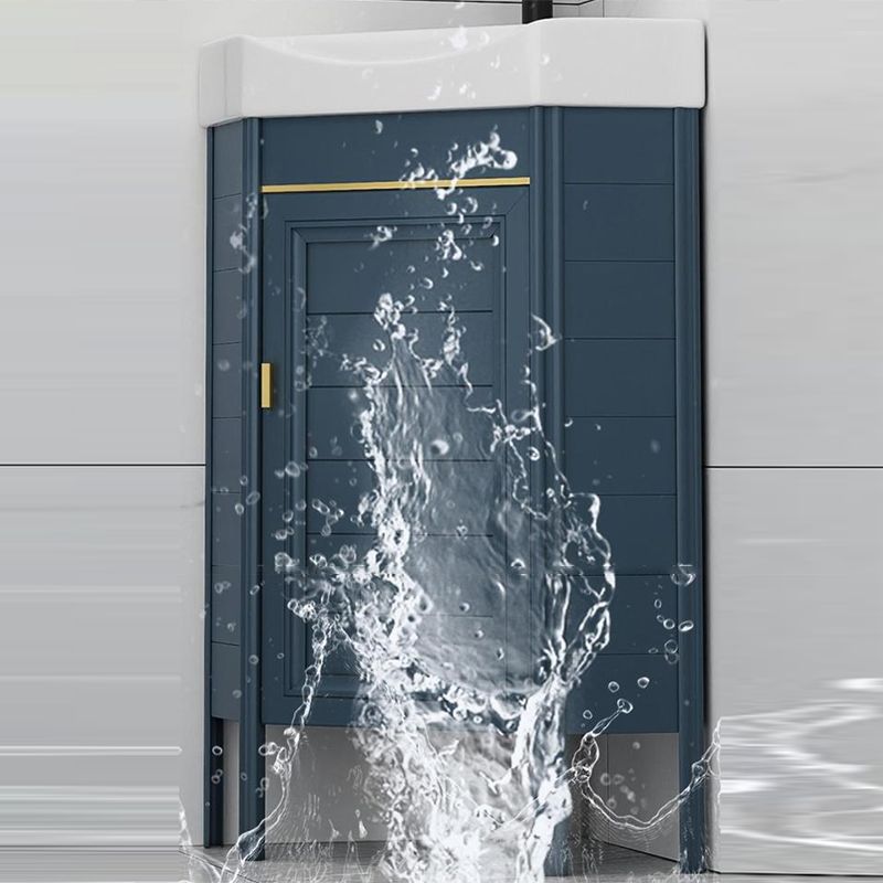 Gorgeous Sink Cabinet Blue Tone Free-standing Corner Bathroom Vanity Clearhalo 'Bathroom Remodel & Bathroom Fixtures' 'Bathroom Vanities' 'bathroom_vanities' 'Home Improvement' 'home_improvement' 'home_improvement_bathroom_vanities' 1200x1200_8573c702-e11c-44f6-b332-a2610790fc9a