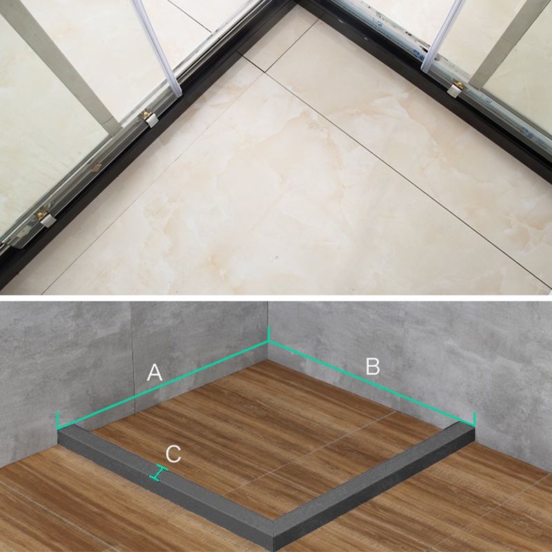 Framed Tempered Glass Shower Kit Corner Double Sliding Shower Kit Clearhalo 'Bathroom Remodel & Bathroom Fixtures' 'Home Improvement' 'home_improvement' 'home_improvement_shower_stalls_enclosures' 'Shower Stalls & Enclosures' 'shower_stalls_enclosures' 'Showers & Bathtubs' 1200x1200_8585a6fe-06eb-4e52-921b-13d9ac80d5b0