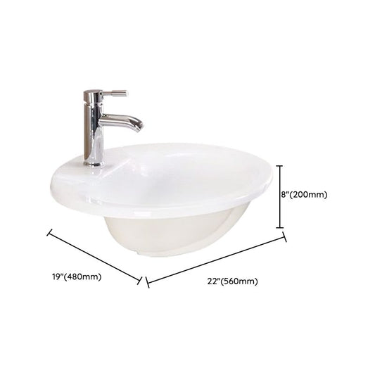 Oval Undermount Bathroom Sink Porcelain Shut-Off Valve Included Bathroom Sink Clearhalo 'Bathroom Remodel & Bathroom Fixtures' 'Bathroom Sinks & Faucet Components' 'Bathroom Sinks' 'bathroom_sink' 'Home Improvement' 'home_improvement' 'home_improvement_bathroom_sink' 1200x1200_85ab07c7-3563-4841-b5d3-a9e4475ed4bf