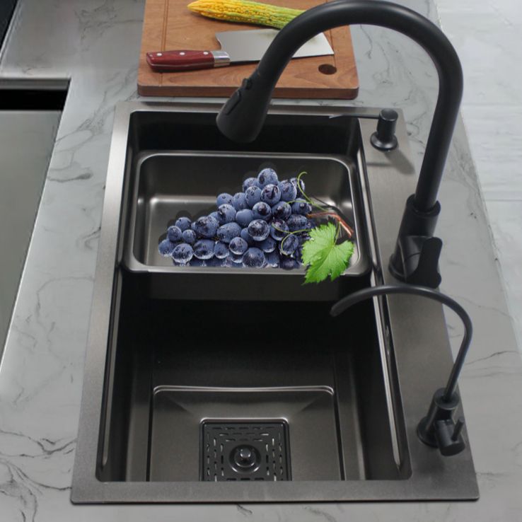 Modern Single Bowl Sink Solid Color Kitchen Sink with Drain Strainer Kit Clearhalo 'Home Improvement' 'home_improvement' 'home_improvement_kitchen_sinks' 'Kitchen Remodel & Kitchen Fixtures' 'Kitchen Sinks & Faucet Components' 'Kitchen Sinks' 'kitchen_sinks' 1200x1200_85b34ea8-1952-44d0-9432-d8cf3ecfb183