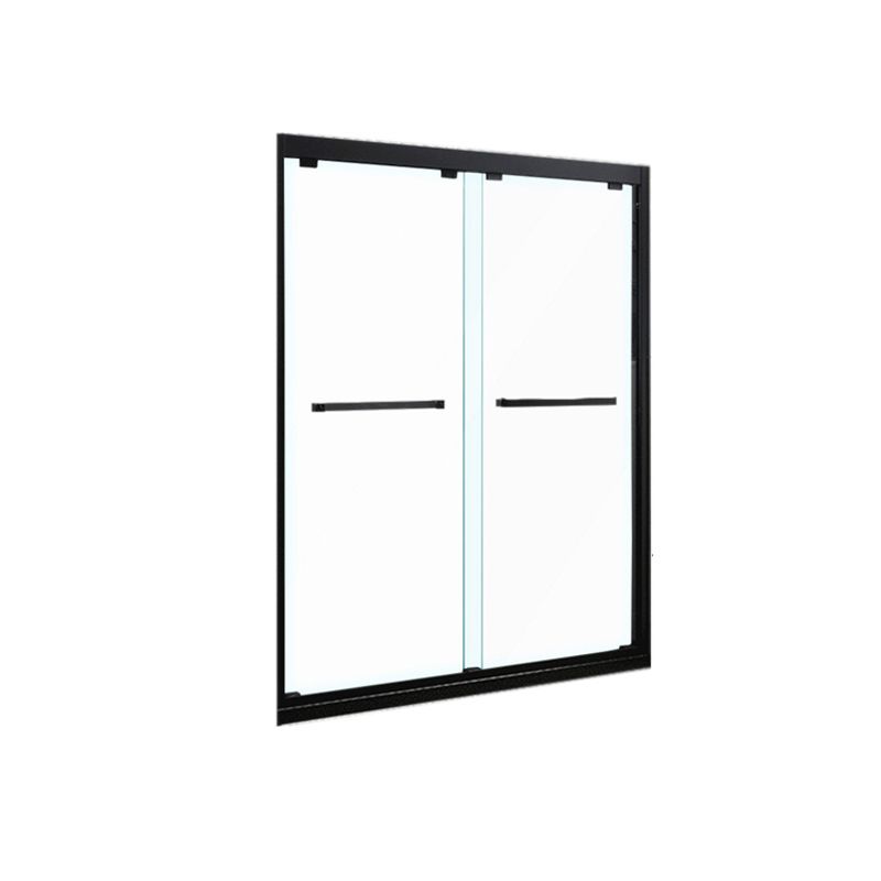 Tempered Glass Bathroom Door, Double Sliding Semi Frameless Shower Door Clearhalo 'Bathroom Remodel & Bathroom Fixtures' 'Home Improvement' 'home_improvement' 'home_improvement_shower_tub_doors' 'Shower and Tub Doors' 'shower_tub_doors' 'Showers & Bathtubs' 1200x1200_85bd78d0-f9a3-4c38-ad73-551afeab34cb