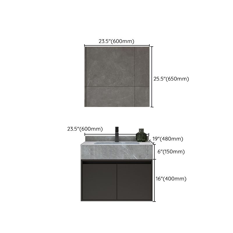 Modern Wall Mount Bathroom Vanity Set Stone Bathroom Vanity with Mirror Clearhalo 'Bathroom Remodel & Bathroom Fixtures' 'Bathroom Vanities' 'bathroom_vanities' 'Home Improvement' 'home_improvement' 'home_improvement_bathroom_vanities' 1200x1200_85c53ec2-0e78-4845-82f5-561b37f174c8