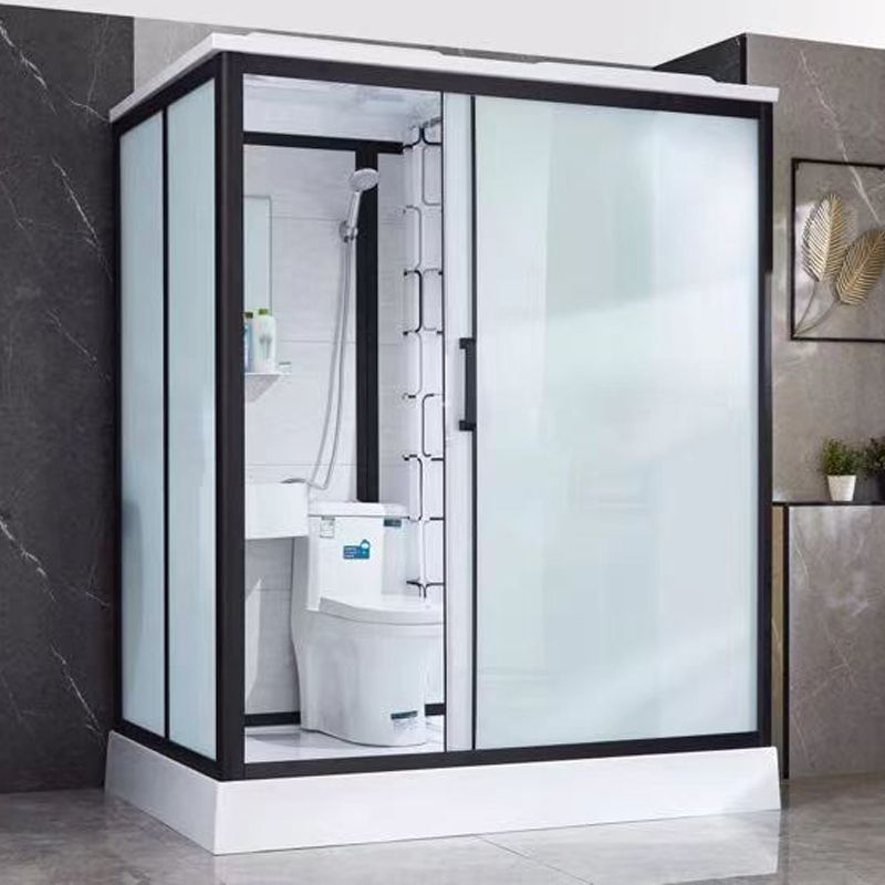 Framed Corner Shower Enclosure Single Sliding Shower Enclosure Clearhalo 'Bathroom Remodel & Bathroom Fixtures' 'Home Improvement' 'home_improvement' 'home_improvement_shower_stalls_enclosures' 'Shower Stalls & Enclosures' 'shower_stalls_enclosures' 'Showers & Bathtubs' 1200x1200_85da8f54-99d3-461e-a2b1-566a4cbc7fd5