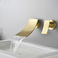 Waterfall Spout Bathroom Faucet Single Handle Wall Mounted Faucet Clearhalo 'Accueil' 'Amélioration Domiciliaire' 'bathroom_sink_faucets' 'Ensembles de Lavabo & de Robinet de Toilette' 'home_improvement' 'home_improvement_bathroom_sink_faucets' 'Robinet de Lavabo de Salle de Bain' 'Rénovation et Équipement de Salle de Bain' 1200x1200_860ad2b0-30f1-43b5-abf0-349ffba98d87