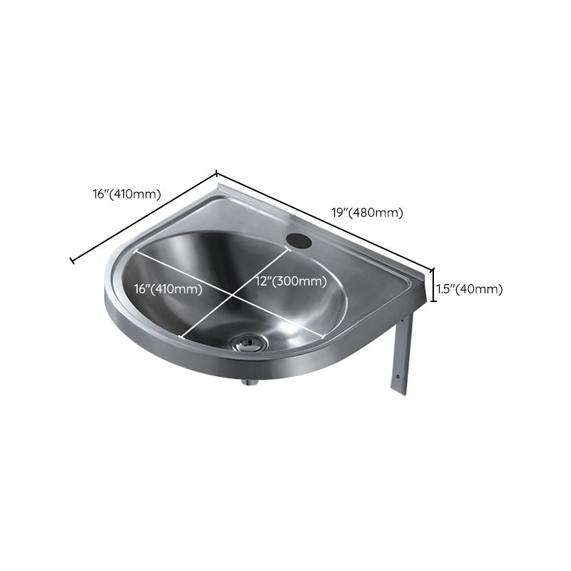 Modern Wall Mount Bathroom Sink Metal Wall Mount Bathroom Sink Clearhalo 'Bathroom Remodel & Bathroom Fixtures' 'Bathroom Sinks & Faucet Components' 'Bathroom Sinks' 'bathroom_sink' 'Home Improvement' 'home_improvement' 'home_improvement_bathroom_sink' 1200x1200_8618950b-8dec-4e88-9272-031a376b1eb7