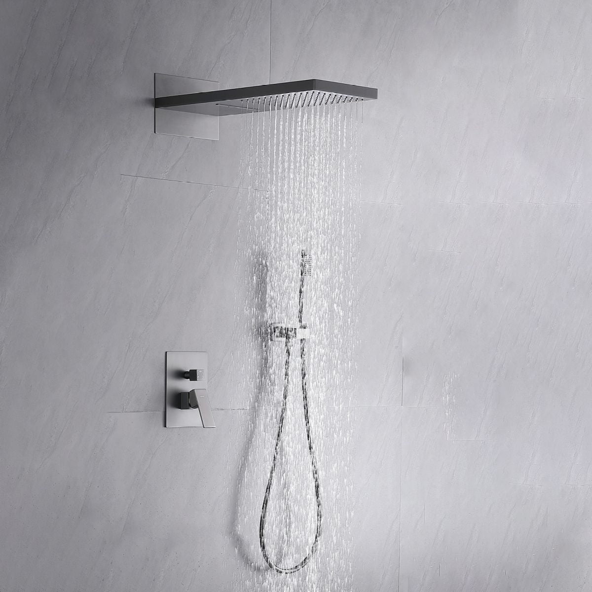Modern Shower Combo Brass Handheld Shower Head Valve Included Shower Trim Clearhalo 'Bathroom Remodel & Bathroom Fixtures' 'Home Improvement' 'home_improvement' 'home_improvement_shower_faucets' 'Shower Faucets & Systems' 'shower_faucets' 'Showers & Bathtubs Plumbing' 'Showers & Bathtubs' 1200x1200_863a143a-977e-490e-91ad-16e114862829