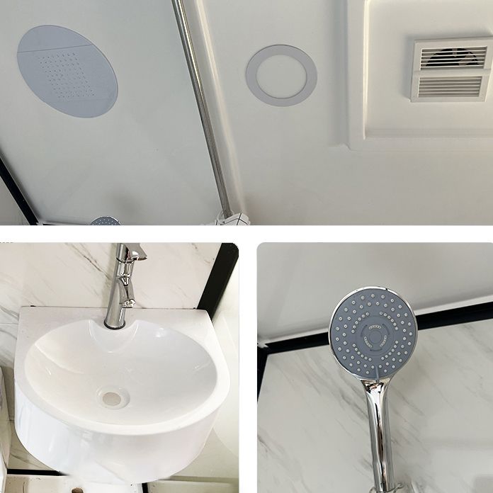 Shower Stall Semi-Frameless Single Sliding Black Rectangle Shower Stall Clearhalo 'Bathroom Remodel & Bathroom Fixtures' 'Home Improvement' 'home_improvement' 'home_improvement_shower_stalls_enclosures' 'Shower Stalls & Enclosures' 'shower_stalls_enclosures' 'Showers & Bathtubs' 1200x1200_863c3c19-ccd1-4b90-a74e-957878231061