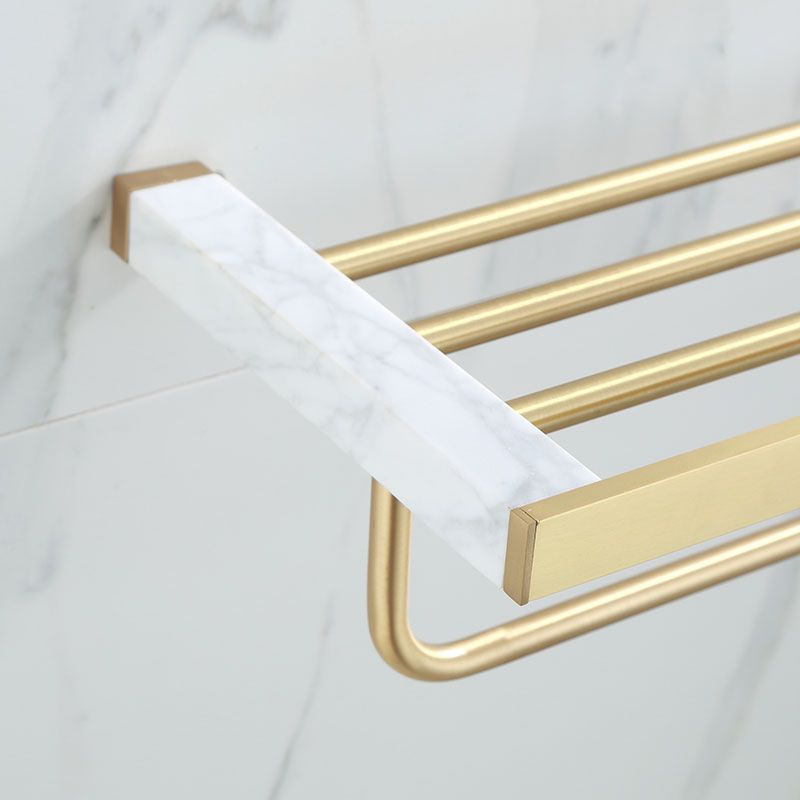 Polished Brass Bathroom Accessory Set Marble Bathroom Hardware Clearhalo 'Bathroom Hardware Sets' 'Bathroom Hardware' 'Bathroom Remodel & Bathroom Fixtures' 'bathroom_hardware_sets' 'Home Improvement' 'home_improvement' 'home_improvement_bathroom_hardware_sets' 1200x1200_864ff840-06da-45df-90f9-793328237a73