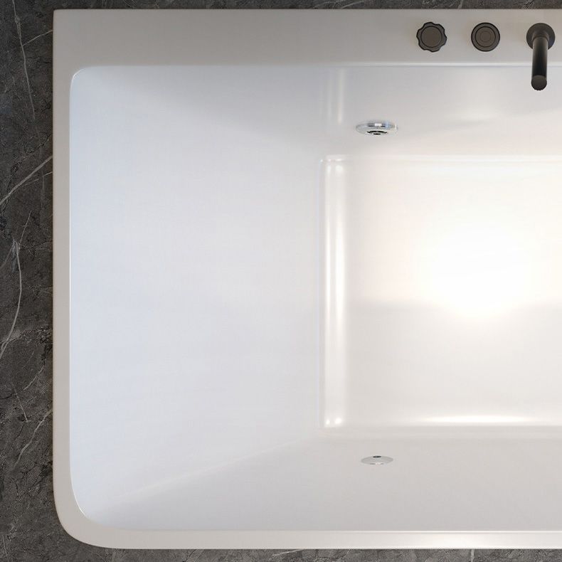 Modern Rectangular Bath Drop-in Acrylic Soaking White Bathtub Clearhalo 'Bathroom Remodel & Bathroom Fixtures' 'Bathtubs' 'Home Improvement' 'home_improvement' 'home_improvement_bathtubs' 'Showers & Bathtubs' 1200x1200_8650df8c-6a57-427d-a520-089dd41eec8c