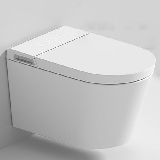 Antimicrobial Wall Hung Toilet Elongated Smart Bidet with Heated Seat Clearhalo 'Bathroom Remodel & Bathroom Fixtures' 'Bidets' 'Home Improvement' 'home_improvement' 'home_improvement_bidets' 'Toilets & Bidets' 1200x1200_865fe290-6eda-4b5c-970a-c2212b015109
