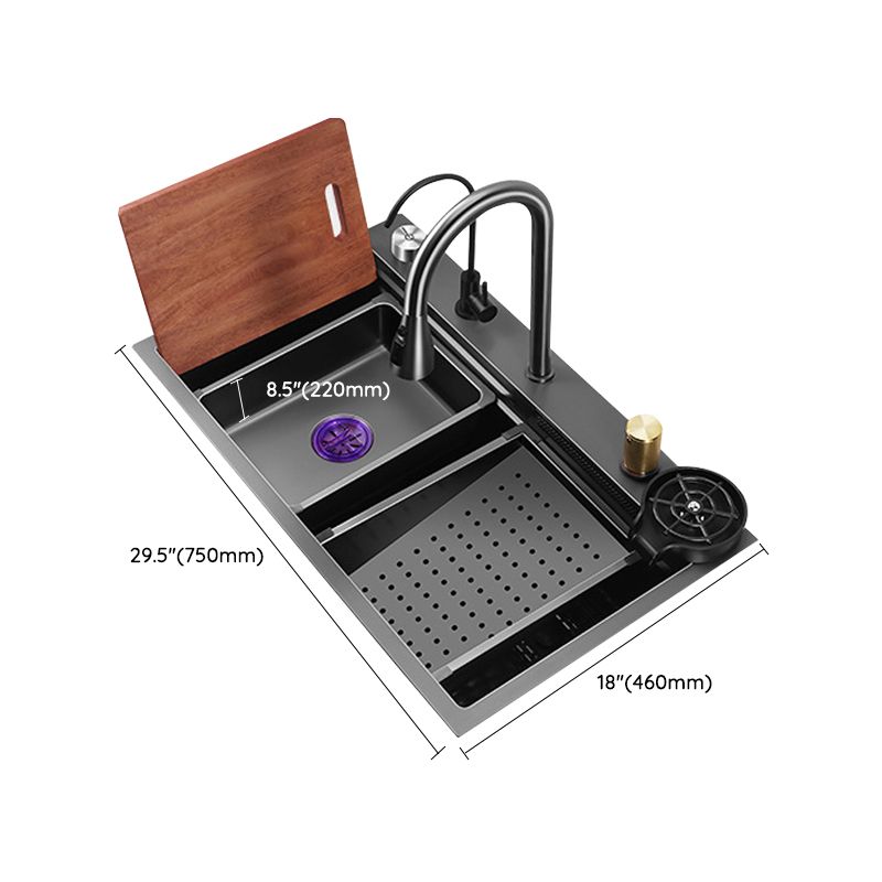 Modern Style Kitchen Sink Noise-cancelling Design Kitchen Double Sink Clearhalo 'Home Improvement' 'home_improvement' 'home_improvement_kitchen_sinks' 'Kitchen Remodel & Kitchen Fixtures' 'Kitchen Sinks & Faucet Components' 'Kitchen Sinks' 'kitchen_sinks' 1200x1200_866b19ae-6a60-4478-92f9-8e8d58f7908c