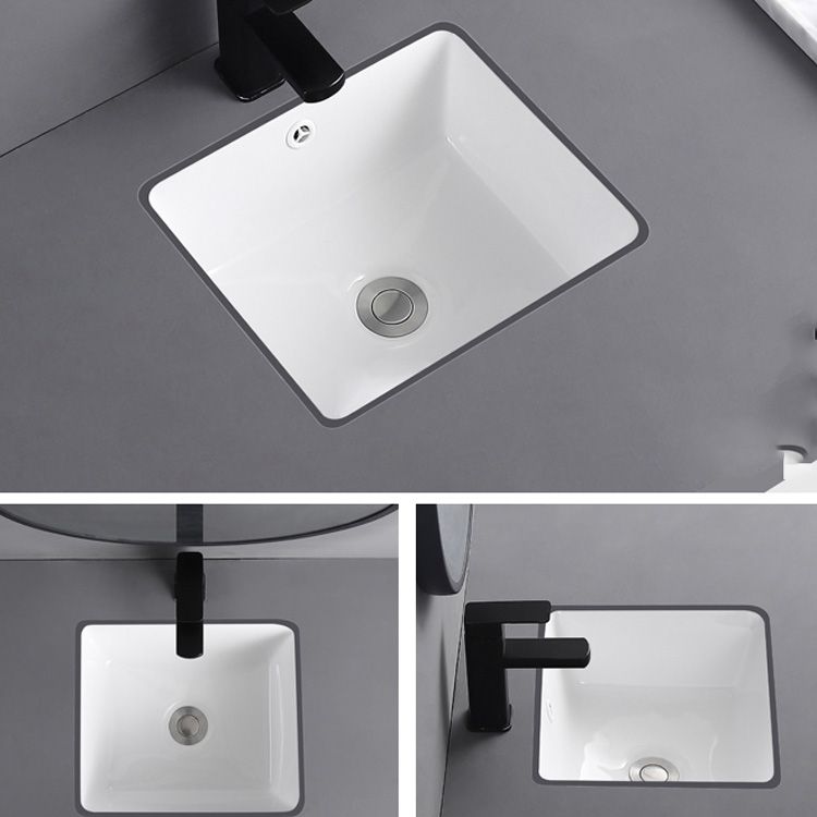 Undermount Bathroom Sink Square Overflow Drain Assemble Sink with Faucet Clearhalo 'Bathroom Remodel & Bathroom Fixtures' 'Bathroom Sinks & Faucet Components' 'Bathroom Sinks' 'bathroom_sink' 'Home Improvement' 'home_improvement' 'home_improvement_bathroom_sink' 1200x1200_867890f0-88eb-4794-8026-c40d198d23e2