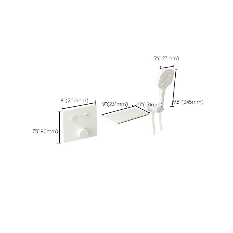 Contemporary Bathroom Faucet Wall Mounted White One Handle Fixed Clawfoot Tub Faucets Clearhalo 'Bathroom Remodel & Bathroom Fixtures' 'Bathtub Faucets' 'bathtub_faucets' 'Home Improvement' 'home_improvement' 'home_improvement_bathtub_faucets' 1200x1200_867d020b-ba05-4b38-ab4d-2872cfbee45e