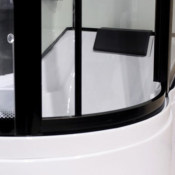 Round Tempered Glass Shower Enclosure with Base Kit Framed Tub & Shower Kit Clearhalo 'Bathroom Remodel & Bathroom Fixtures' 'Home Improvement' 'home_improvement' 'home_improvement_shower_stalls_enclosures' 'Shower Stalls & Enclosures' 'shower_stalls_enclosures' 'Showers & Bathtubs' 1200x1200_867dc158-4119-4c98-9b23-2364c12c95cf