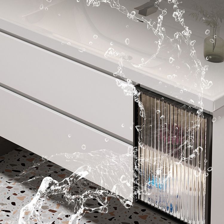 Rectangular Bathroom Vanity Single Sink Wall Mount Mirror Glam Vanity with Drawers Clearhalo 'Bathroom Remodel & Bathroom Fixtures' 'Bathroom Vanities' 'bathroom_vanities' 'Home Improvement' 'home_improvement' 'home_improvement_bathroom_vanities' 1200x1200_867f8947-65a5-4c3f-a177-188b38124d81