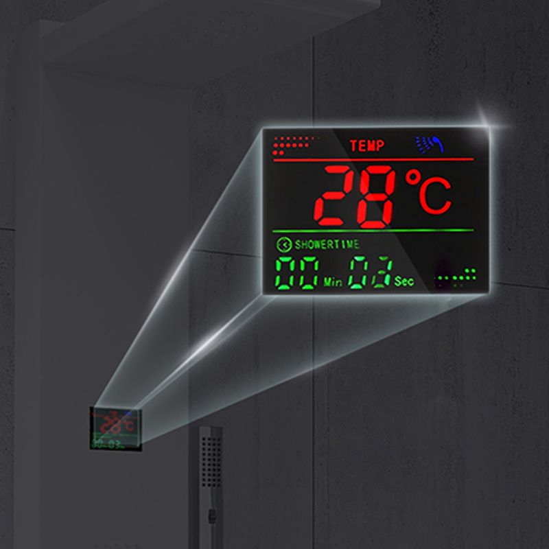 Shower Set White Shower Screen Intelligent Constant Temperature Bathroom Shower Head Clearhalo 'Bathroom Remodel & Bathroom Fixtures' 'Home Improvement' 'home_improvement' 'home_improvement_shower_faucets' 'Shower Faucets & Systems' 'shower_faucets' 'Showers & Bathtubs Plumbing' 'Showers & Bathtubs' 1200x1200_8689e07a-5eba-4165-b4ad-527ae078994b