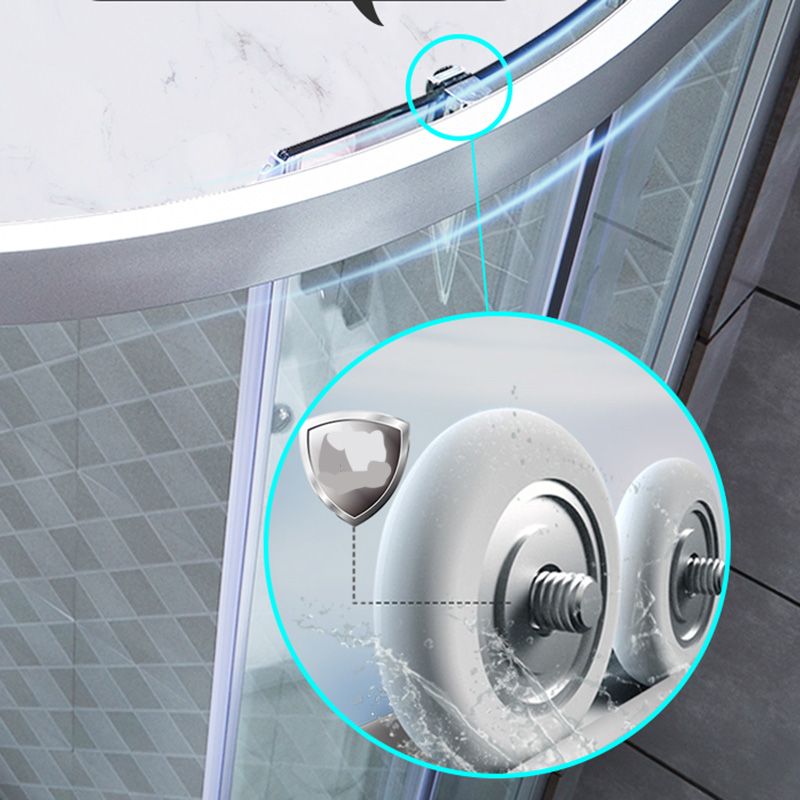 Framed Tempered Glass Shower Enclosure with Pedestal Half-Framed Shower Enclosure Clearhalo 'Bathroom Remodel & Bathroom Fixtures' 'Home Improvement' 'home_improvement' 'home_improvement_shower_stalls_enclosures' 'Shower Stalls & Enclosures' 'shower_stalls_enclosures' 'Showers & Bathtubs' 1200x1200_868c3474-e58e-40f5-aed9-d8f5d2e70f13