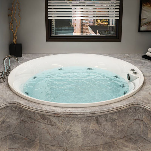 Modern Acrylic Drop-in Bathtub Oval Bath Tub for Home in White Clearhalo 'Bathroom Remodel & Bathroom Fixtures' 'Bathtubs' 'Home Improvement' 'home_improvement' 'home_improvement_bathtubs' 'Showers & Bathtubs' 1200x1200_86b9bb11-2a7c-4ab7-9209-18dd38487f6a