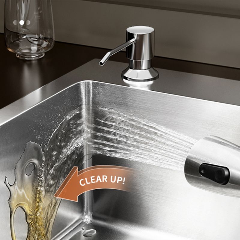 Classic Style Kitchen Sink Set Stainless Steel Corrosion Resistant Kitchen Sink Set Clearhalo 'Home Improvement' 'home_improvement' 'home_improvement_kitchen_sinks' 'Kitchen Remodel & Kitchen Fixtures' 'Kitchen Sinks & Faucet Components' 'Kitchen Sinks' 'kitchen_sinks' 1200x1200_86c077fd-4531-41db-9975-02a045ddbd12