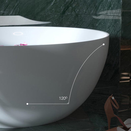 Modern Acrylic Bathtub Round Freestanding Tub for Home and Hotel Clearhalo 'Bathroom Remodel & Bathroom Fixtures' 'Bathtubs' 'Home Improvement' 'home_improvement' 'home_improvement_bathtubs' 'Showers & Bathtubs' 1200x1200_86d87677-054f-4d49-9316-b59130629d44