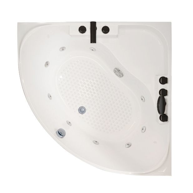 Modern Acrylic Corner Bath Soaking Seat Included Bathtub in White Clearhalo 'Bathroom Remodel & Bathroom Fixtures' 'Bathtubs' 'Home Improvement' 'home_improvement' 'home_improvement_bathtubs' 'Showers & Bathtubs' 1200x1200_86d955fe-e487-4669-8546-a6486dda6689