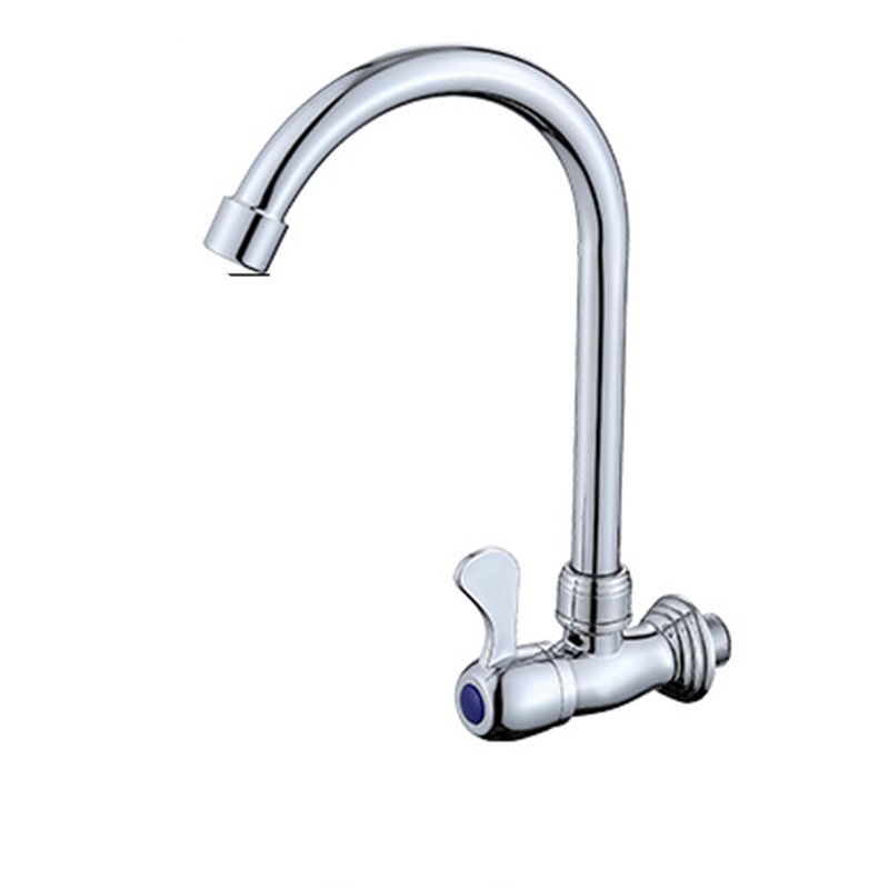 Contemporary Single Handle Bar Faucet 1-Hold Water Faucet in Chrome Clearhalo 'Home Improvement' 'home_improvement' 'home_improvement_kitchen_faucets' 'Kitchen Faucets' 'Kitchen Remodel & Kitchen Fixtures' 'Kitchen Sinks & Faucet Components' 'kitchen_faucets' 1200x1200_86ddf889-dbc8-4576-bb31-e091bf91cf14