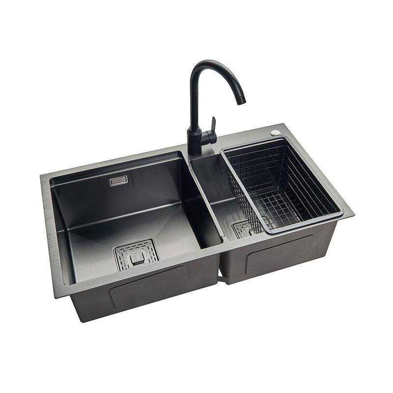 Modern Workstation Sink Stainless Steel Cutting-Board and Faucet Kitchen Sink Clearhalo 'Home Improvement' 'home_improvement' 'home_improvement_kitchen_sinks' 'Kitchen Remodel & Kitchen Fixtures' 'Kitchen Sinks & Faucet Components' 'Kitchen Sinks' 'kitchen_sinks' 1200x1200_86e375f6-b4c1-4d26-90c5-e43fcf62d8d0