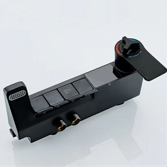 Square Metal Shower System Volume Control Dual Shower Head Shower Faucet with Shower Arm Clearhalo 'Bathroom Remodel & Bathroom Fixtures' 'Home Improvement' 'home_improvement' 'home_improvement_shower_faucets' 'Shower Faucets & Systems' 'shower_faucets' 'Showers & Bathtubs Plumbing' 'Showers & Bathtubs' 1200x1200_86e88597-6595-4dca-b7dd-be4e3644ef91