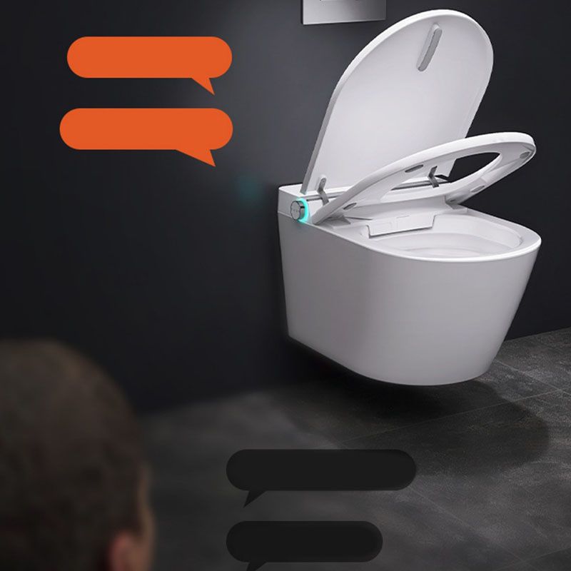 White Wall Mounted Bidet with Unlimited Warm Water and Heated Seat Clearhalo 'Bathroom Remodel & Bathroom Fixtures' 'Bidets' 'Home Improvement' 'home_improvement' 'home_improvement_bidets' 'Toilets & Bidets' 1200x1200_86ea3033-0205-4848-b402-e894a4b188f0
