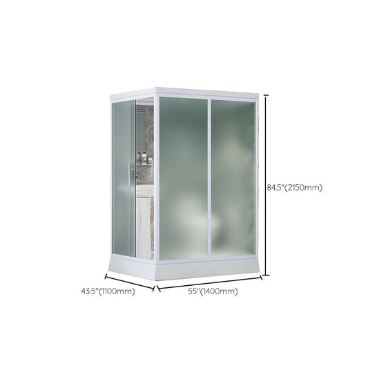 Contemporary Shower Stall Frosted Shower Stall with White Base Clearhalo 'Bathroom Remodel & Bathroom Fixtures' 'Home Improvement' 'home_improvement' 'home_improvement_shower_stalls_enclosures' 'Shower Stalls & Enclosures' 'shower_stalls_enclosures' 'Showers & Bathtubs' 1200x1200_8700595d-06aa-4006-9ecb-7d18465f3b13