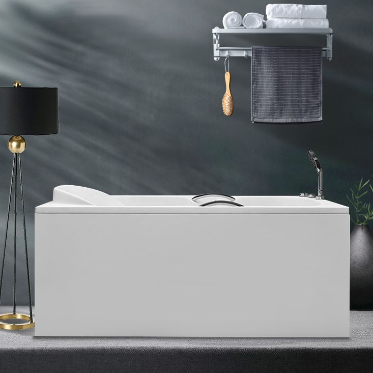 Acrylic Bath Soaking Back to Wall Bathtub in White , 29.53-inch Tall Clearhalo 'Bathroom Remodel & Bathroom Fixtures' 'Bathtubs' 'Home Improvement' 'home_improvement' 'home_improvement_bathtubs' 'Showers & Bathtubs' 1200x1200_87066bad-43ae-4ab3-8f6a-b27a9a30f1f7