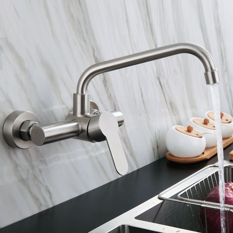 Contemporary 2-Function Kitchen Faucet 1-Handle Faucet with Stainless Steel Clearhalo 'Home Improvement' 'home_improvement' 'home_improvement_kitchen_faucets' 'Kitchen Faucets' 'Kitchen Remodel & Kitchen Fixtures' 'Kitchen Sinks & Faucet Components' 'kitchen_faucets' 1200x1200_871b5741-2ddd-4b56-a368-83ddd737e12a