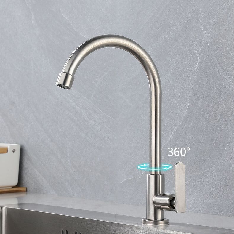Contemporary Single Handle Kitchen Faucet Pull down 1-Hold Bar Faucet Clearhalo 'Home Improvement' 'home_improvement' 'home_improvement_kitchen_faucets' 'Kitchen Faucets' 'Kitchen Remodel & Kitchen Fixtures' 'Kitchen Sinks & Faucet Components' 'kitchen_faucets' 1200x1200_8723e6b8-b802-4c88-b5d8-cf57fa4e0218